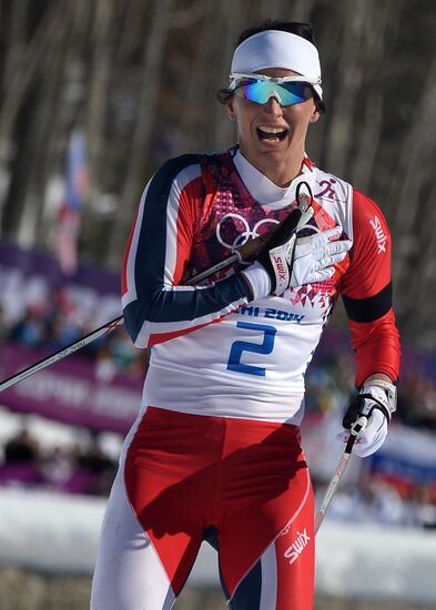2014 Winter Olympics. Cross country skiing. Women. Skiathlon