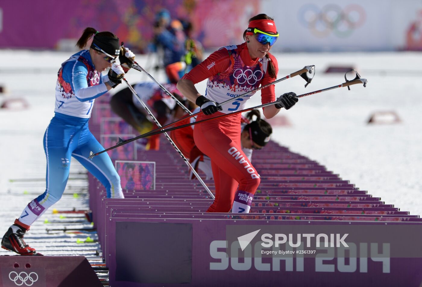 2014 Winter Olympics. Cross country skiing. Women. Skiathlon
