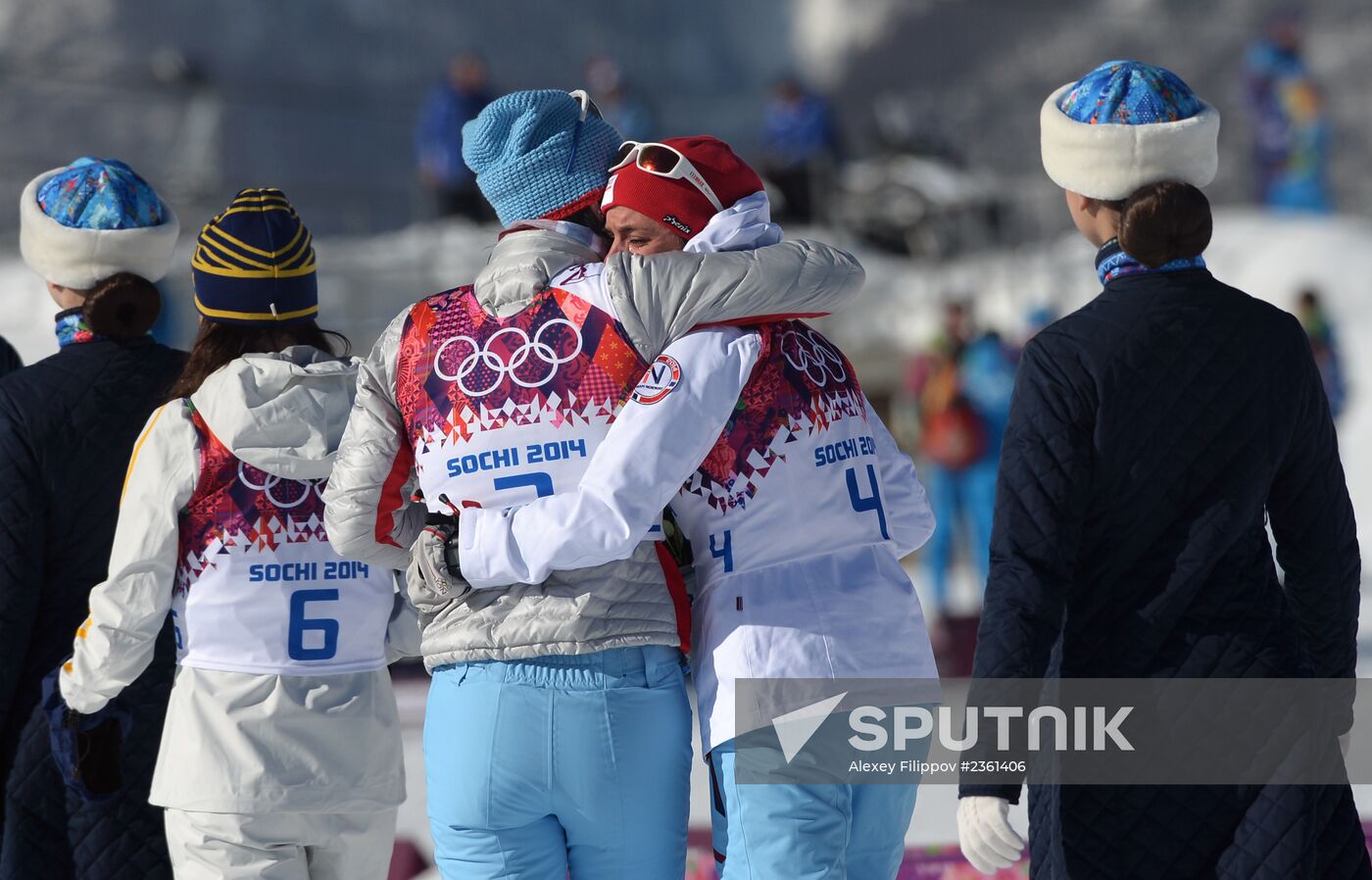 2014 Winter Olympics. Cross country skiing. Women. Skiathlon