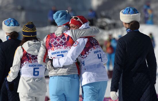 2014 Winter Olympics. Cross country skiing. Women. Skiathlon