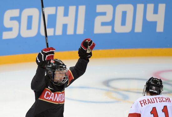 2014 Winter Olympics. Ice hockey. Women. Canada vs. Switzerland
