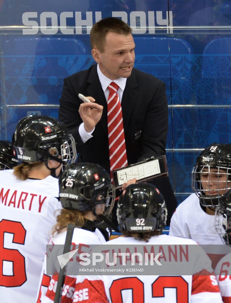 2014 Winter Olympics. Ice hockey. Women. Canada vs. Switzerland
