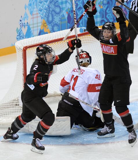 2014 Winter Olympics. Ice hockey. Women. Canada vs. Switzerland