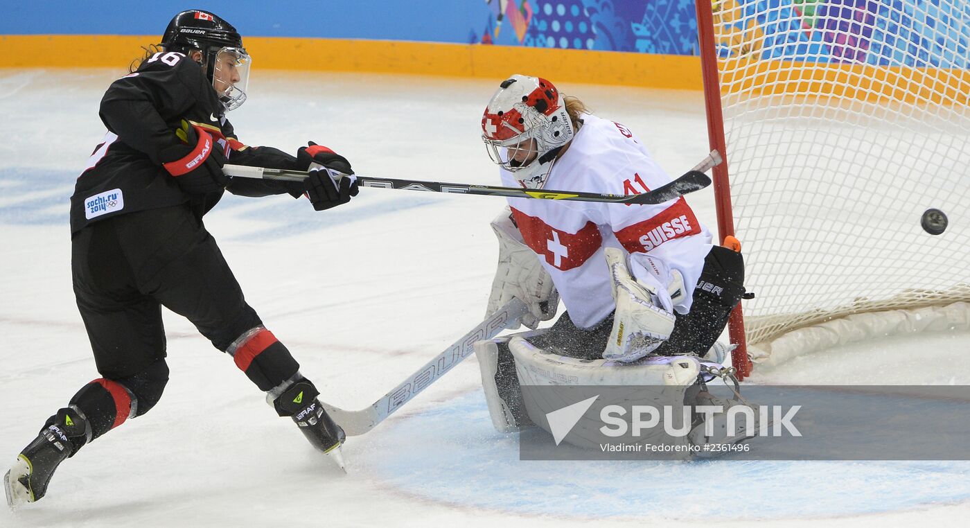 2014 Winter Olympics. Ice hockey. Women. Canada vs. Switzerland
