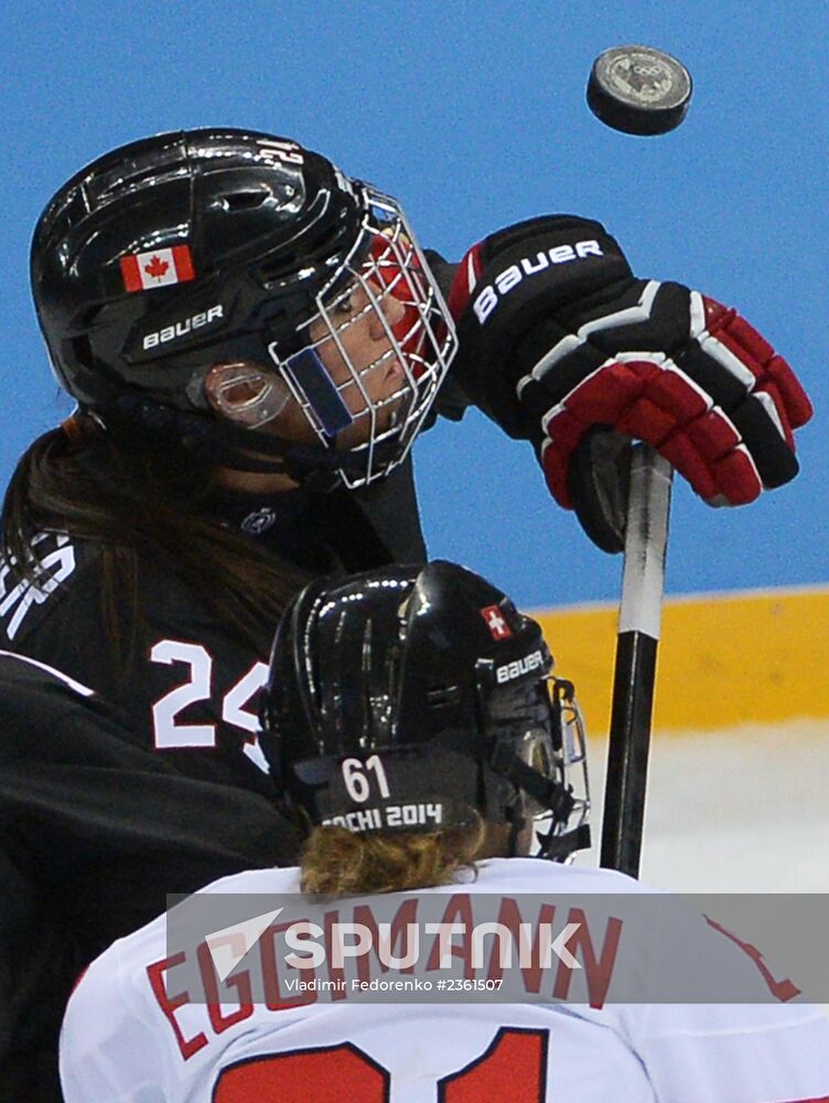 2014 Winter Olympics. Ice hockey. Women. Canada vs. Switzerland