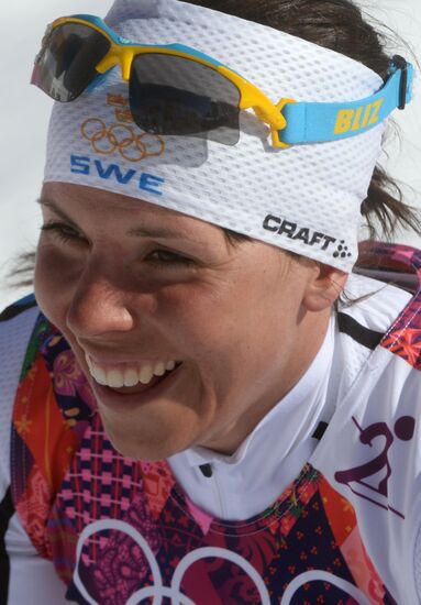 2014 Winter Olympics. Cross country skiing. Women. Skiathlon