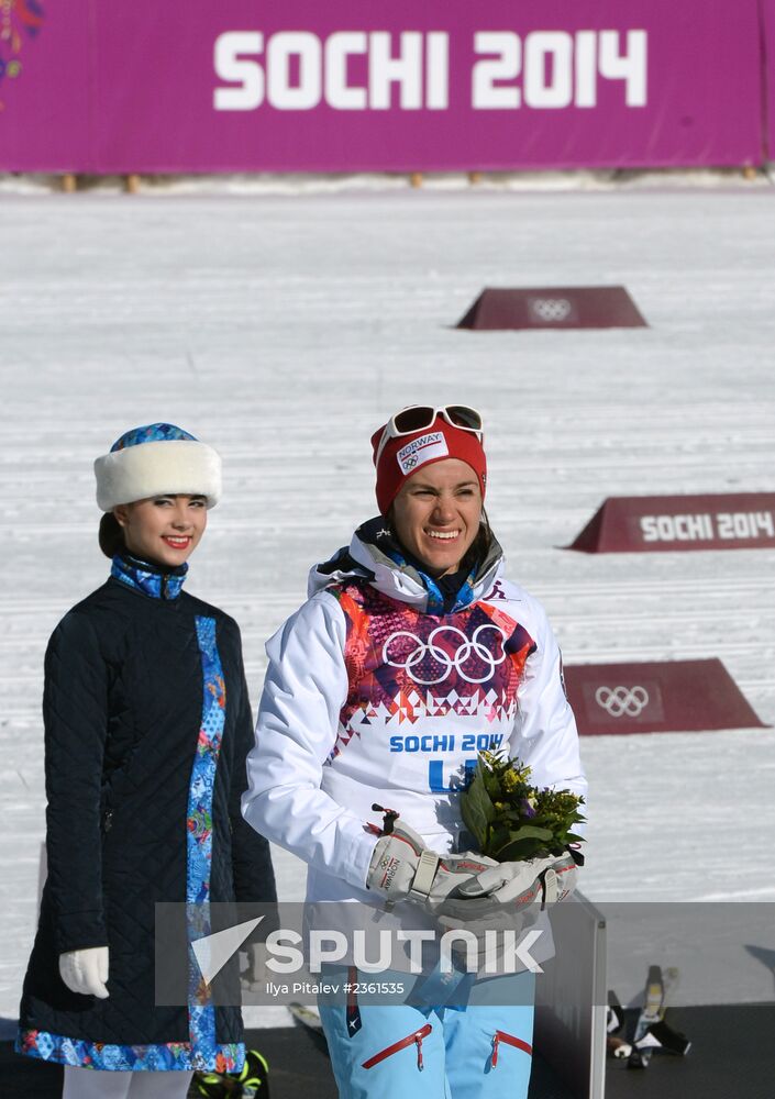 2014 Winter Olympics. Cross country skiing. Women. Skiathlon