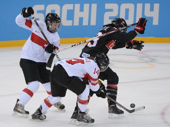 2014 Winter Olympics. Ice hockey. Women. Canada vs. Switzerland