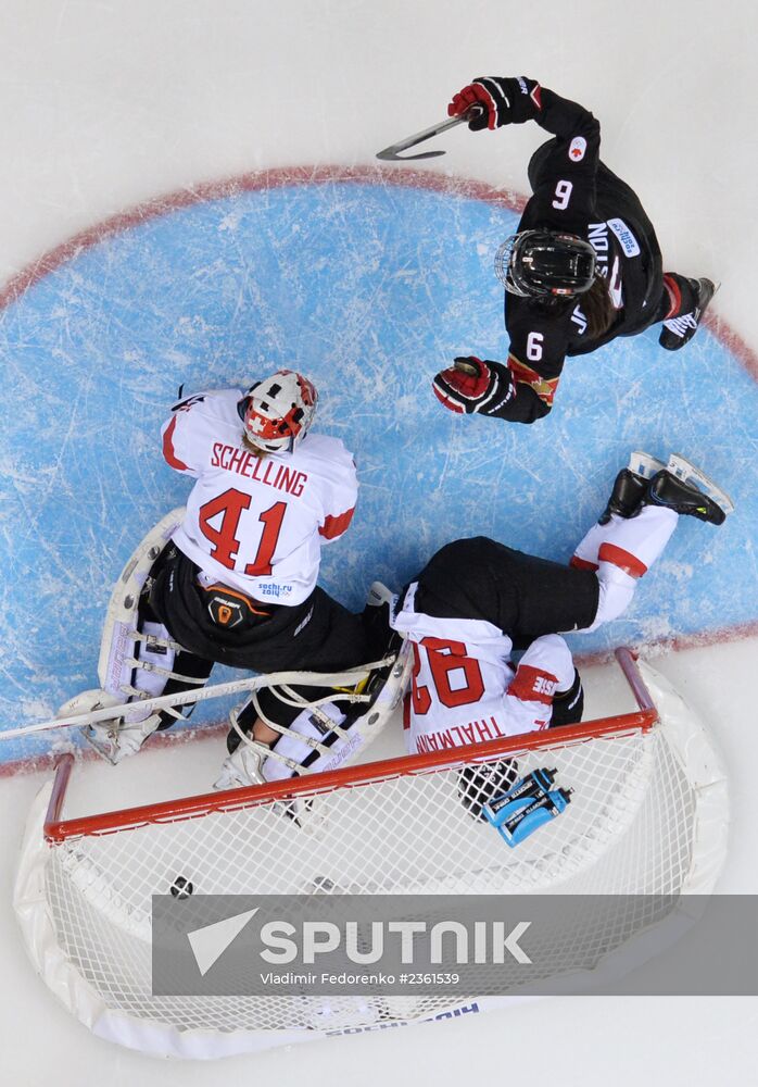 2014 Winter Olympics. Ice hockey. Women. Canada vs. Switzerland