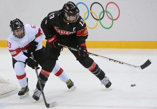2014 Winter Olympics. Ice hockey. Women. Canada vs. Switzerland
