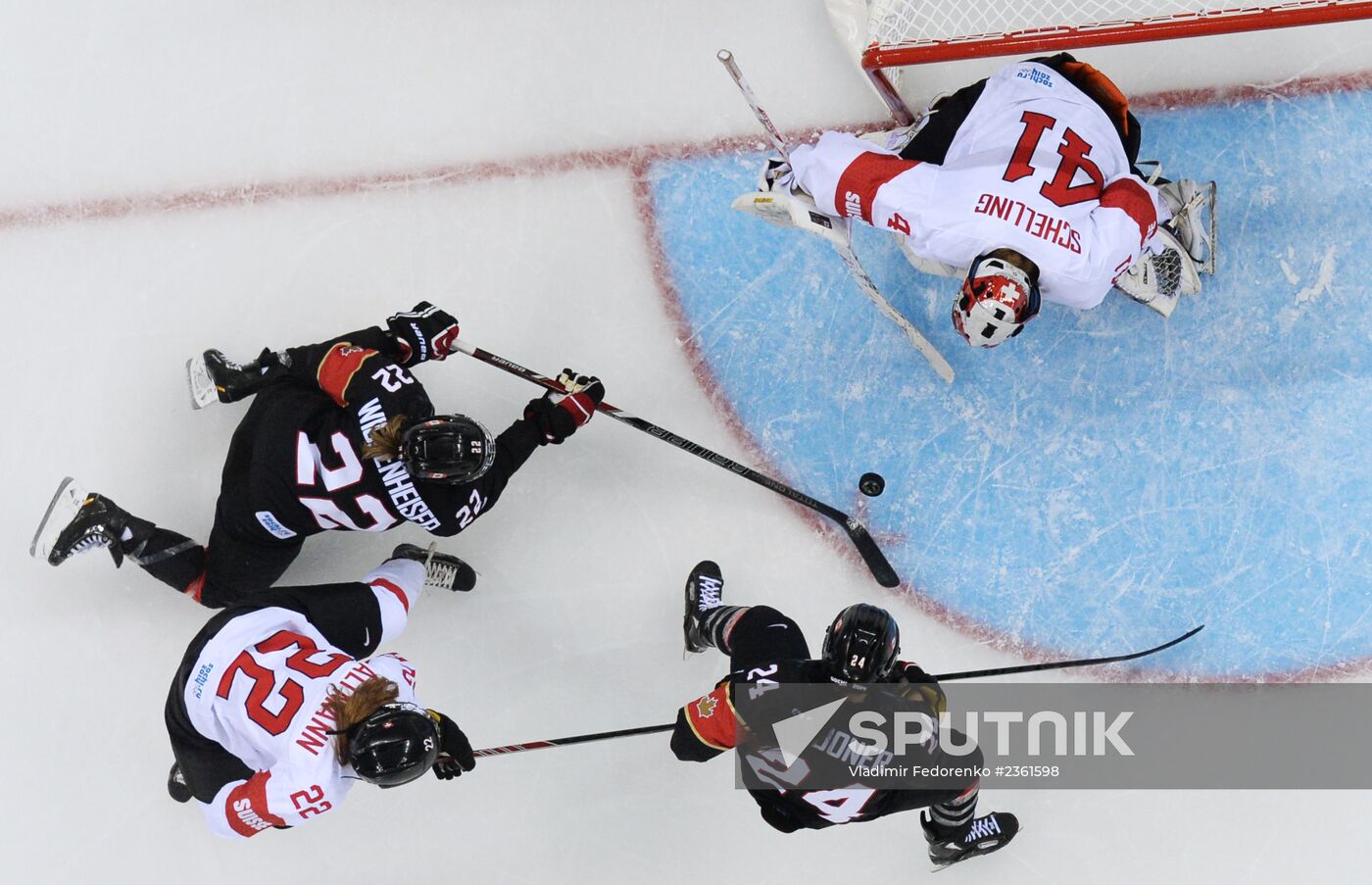 2014 Winter Olympics. Ice hockey. Women. Canada vs. Switzerland