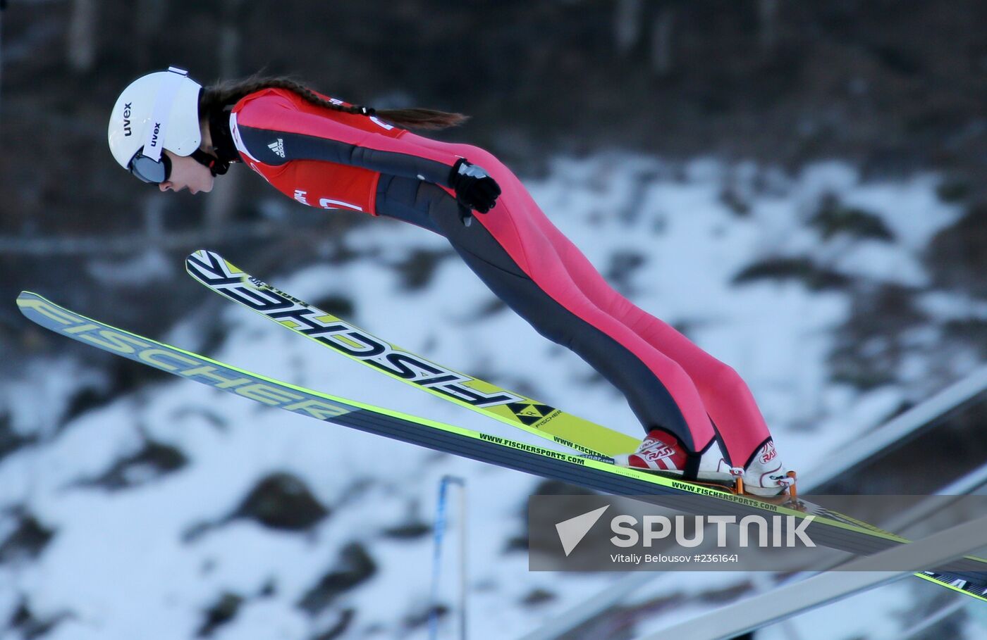 2014 Winter Olympics. Ski jumping. Women. Normal hill. Training sessions