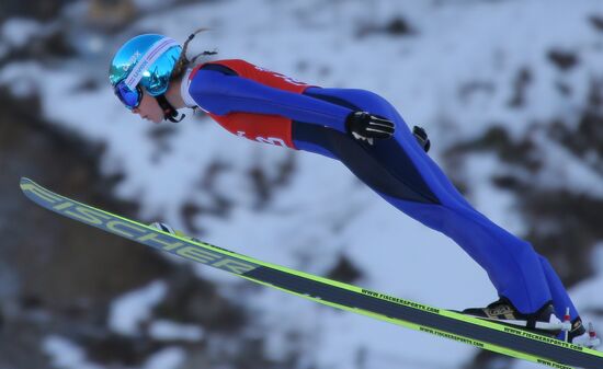 2014 Winter Olympics. Ski jumping. Women. Normal hill. Training sessions