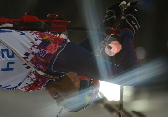 2014 Winter Olympics. Biathlon. Men. Sprint race