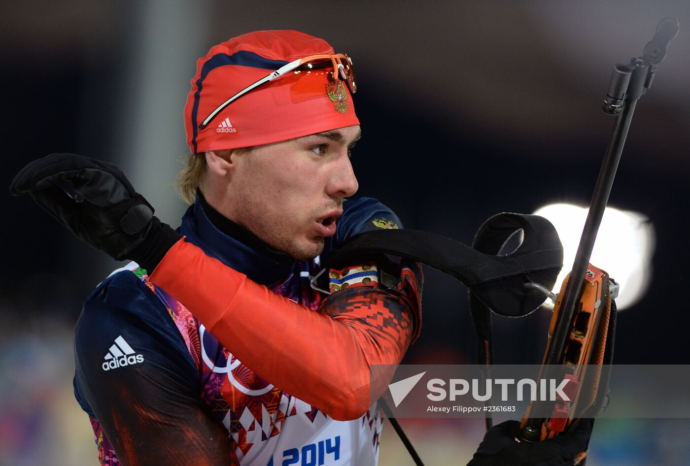2014 Winter Olympics. Biathlon. Men. Sprint race