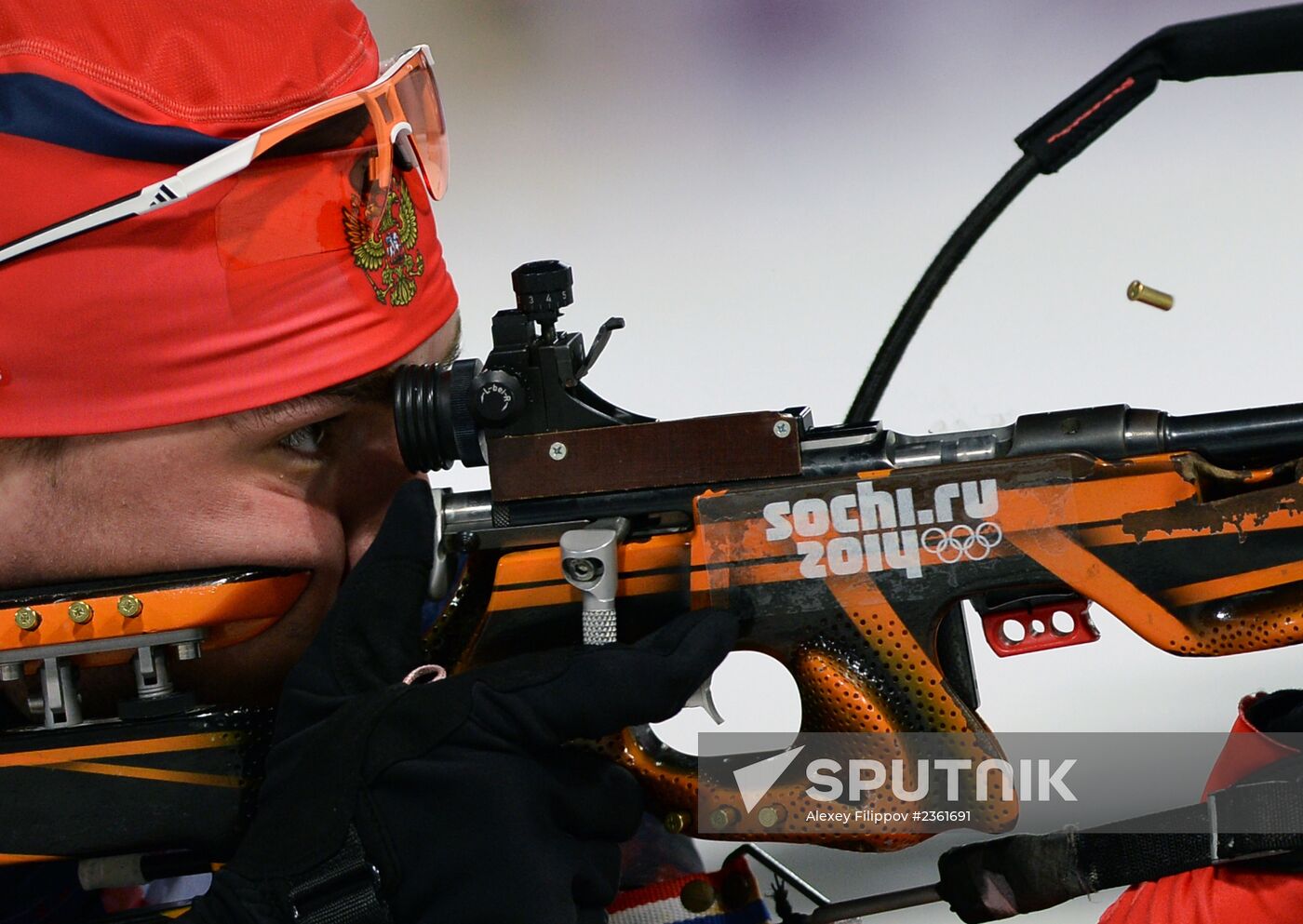 2014 Winter Olympics. Biathlon. Men. Sprint race