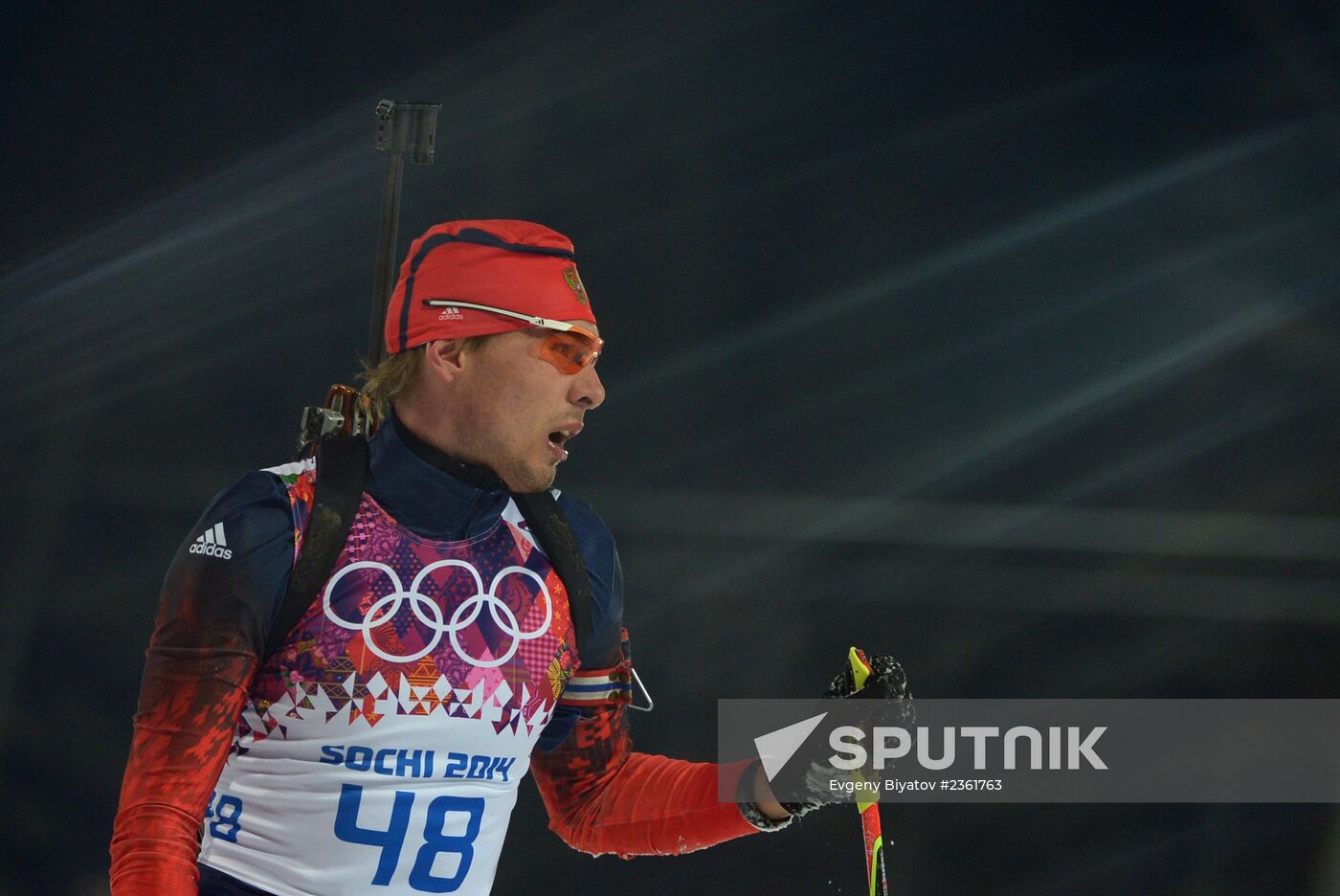 2014 Winter Olympics. Biathlon. Men. Sprint race