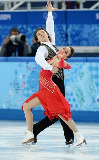 2014 Winter Olympics. Figure skating. Teams. Ice dance. Short program