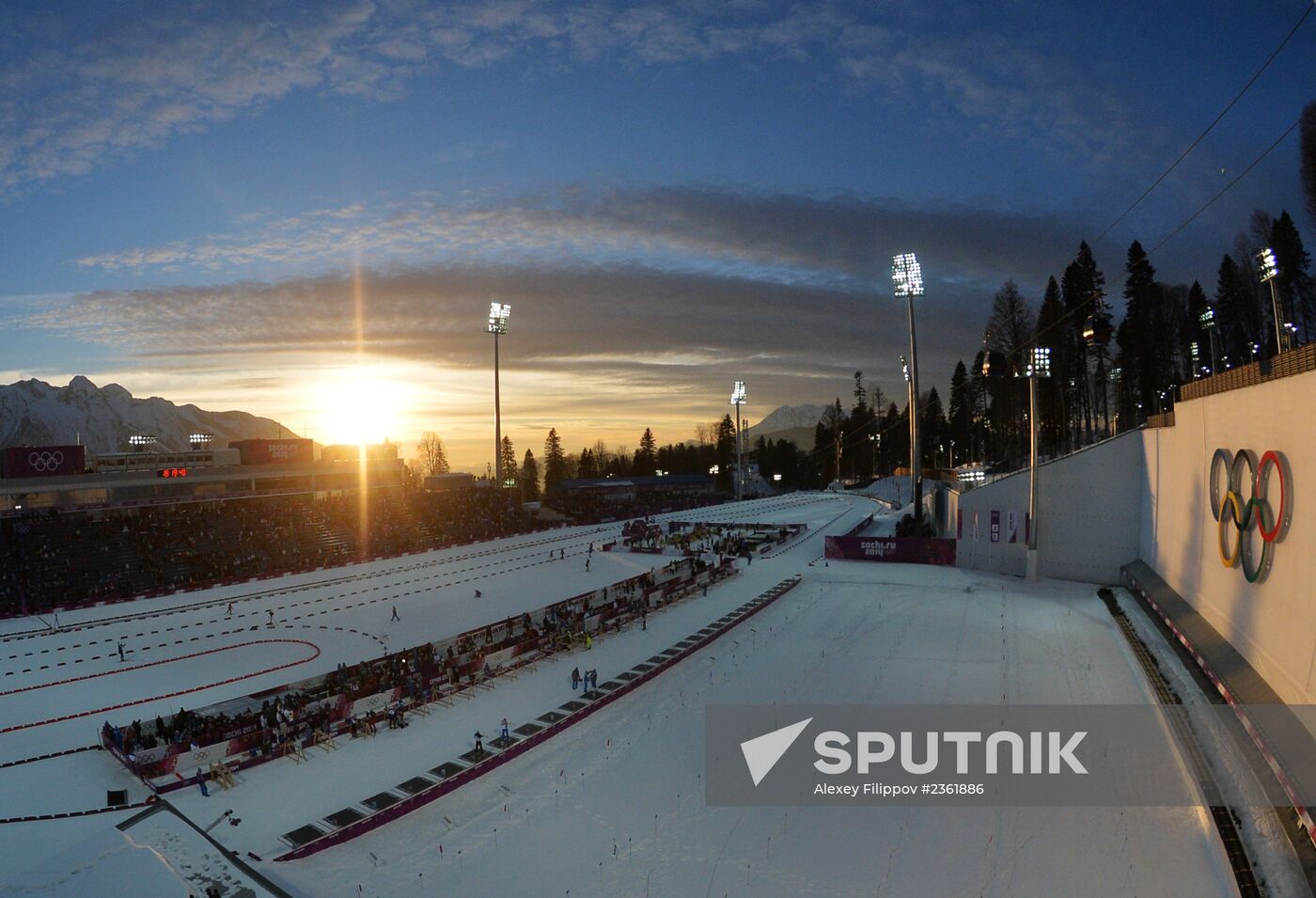 2014 Winter Olympics. Biathlon. Men. Sprint race
