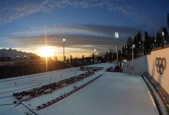 2014 Winter Olympics. Biathlon. Men. Sprint race
