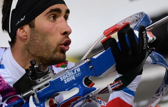 2014 Winter Olympics. Biathlon. Men. Sprint race