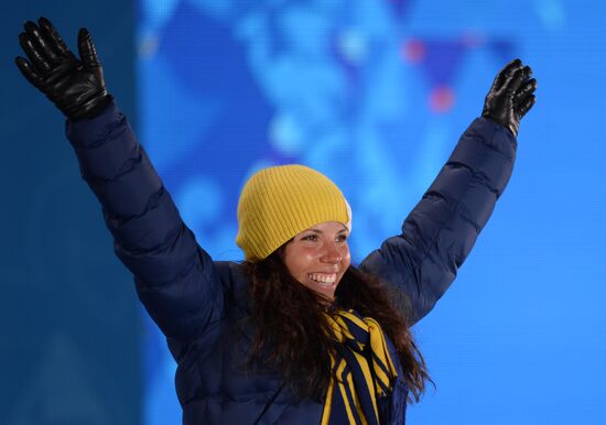 2014 Winter Olympics. Medal ceremony. Day One