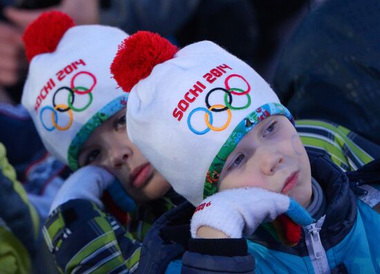 2014 Winter Olympics. Awards ceremony. First day