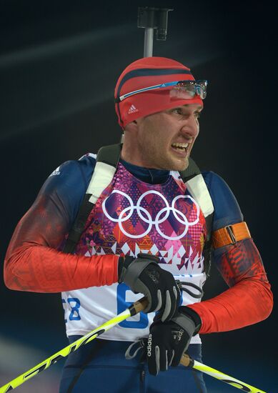 2014 Winter Olympics. Biathlon. Men. Sprint race