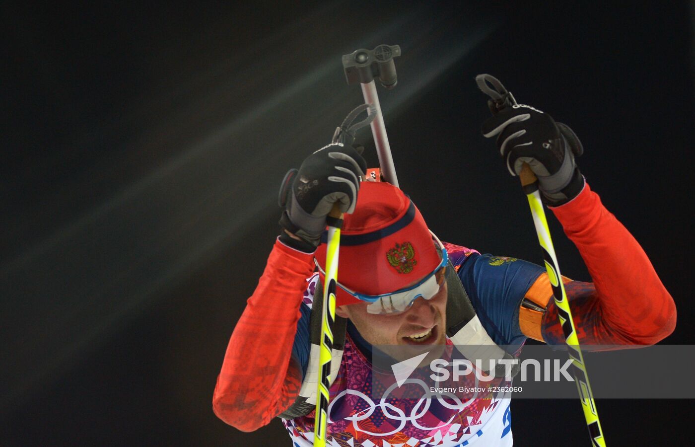 2014 Winter Olympics. Biathlon. Men. Sprint race