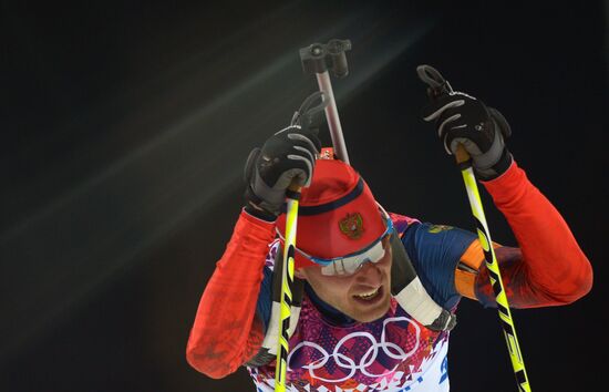 2014 Winter Olympics. Biathlon. Men. Sprint race