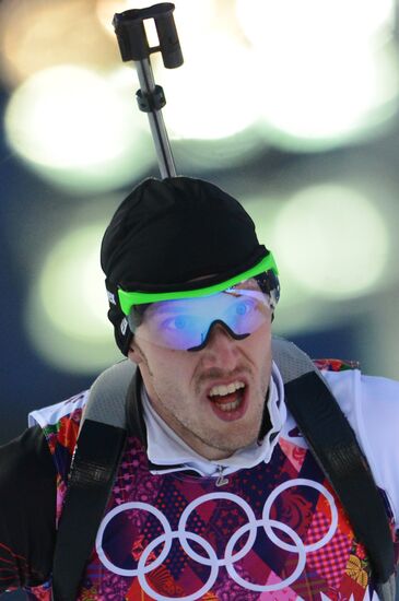 2014 Winter Olympics. Biathlon. Men. Sprint race