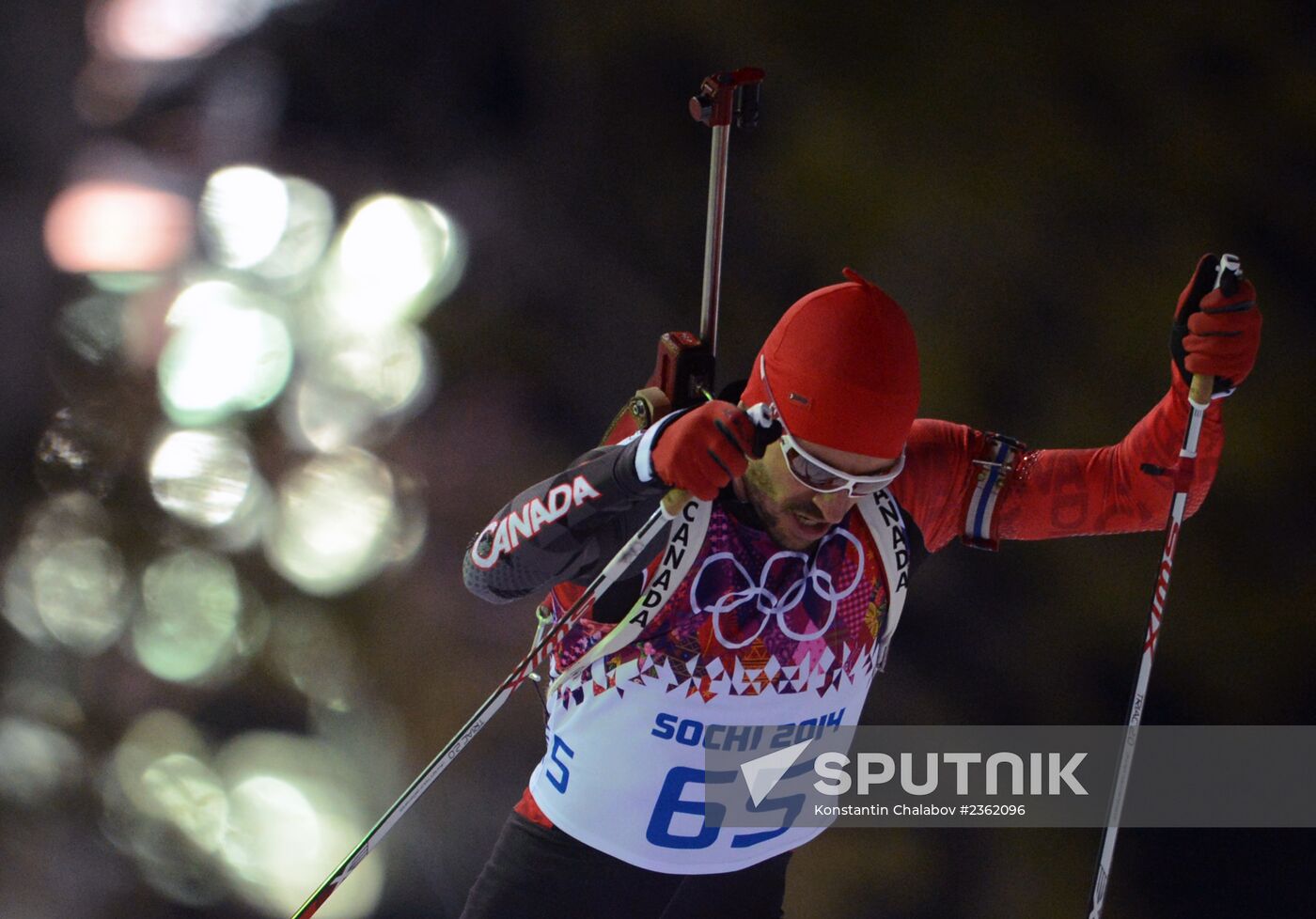 2014 Winter Olympics. Biathlon. Men. Sprint race
