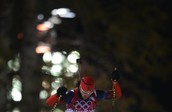 2014 Winter Olympics. Biathlon. Men. Sprint race