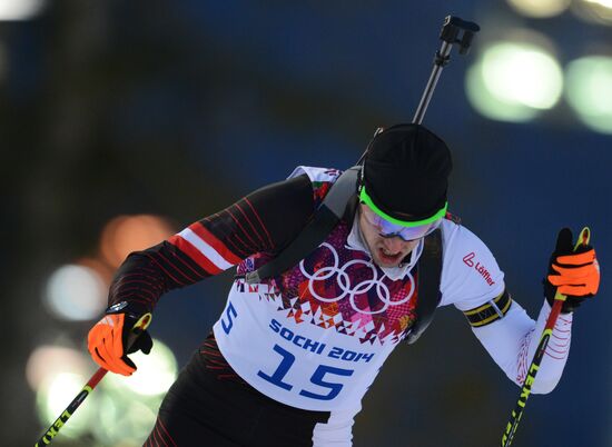 2014 Winter Olympics. Biathlon. Men. Sprint race