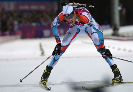 2014 Winter Olympics. Biathlon. Men. Sprint race
