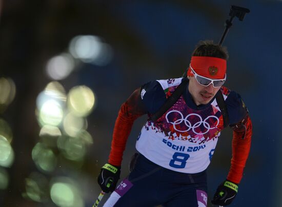 2014 Winter Olympics. Biathlon. Men. Sprint race