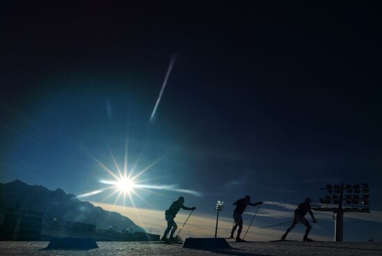 2014 Winter Olympics. Biathlon. Men. Sprint race