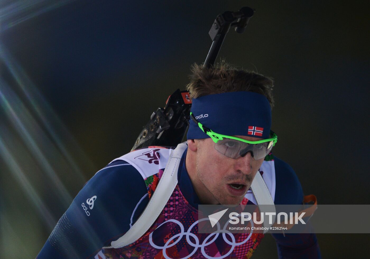 2014 Winter Olympics. Biathlon. Men. Sprint race