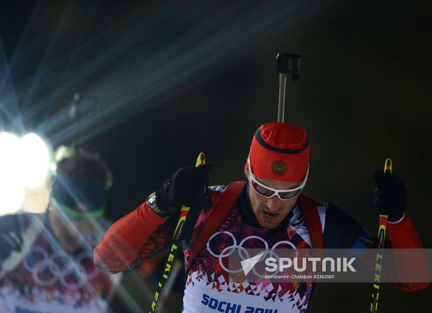 2014 Winter Olympics. Biathlon. Men. Sprint race
