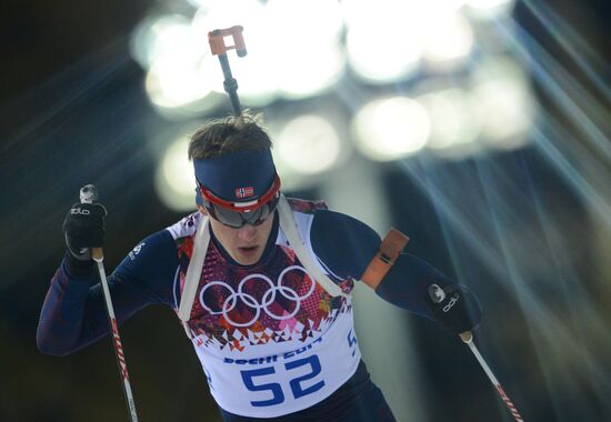 2014 Winter Olympics. Biathlon. Men. Sprint race