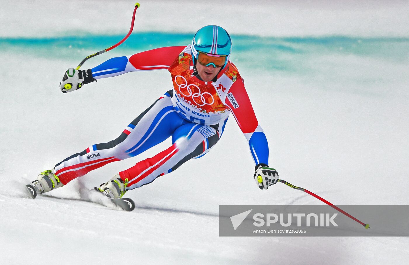2014 Winter Olympics. Alpine skiing. Men. Downhill