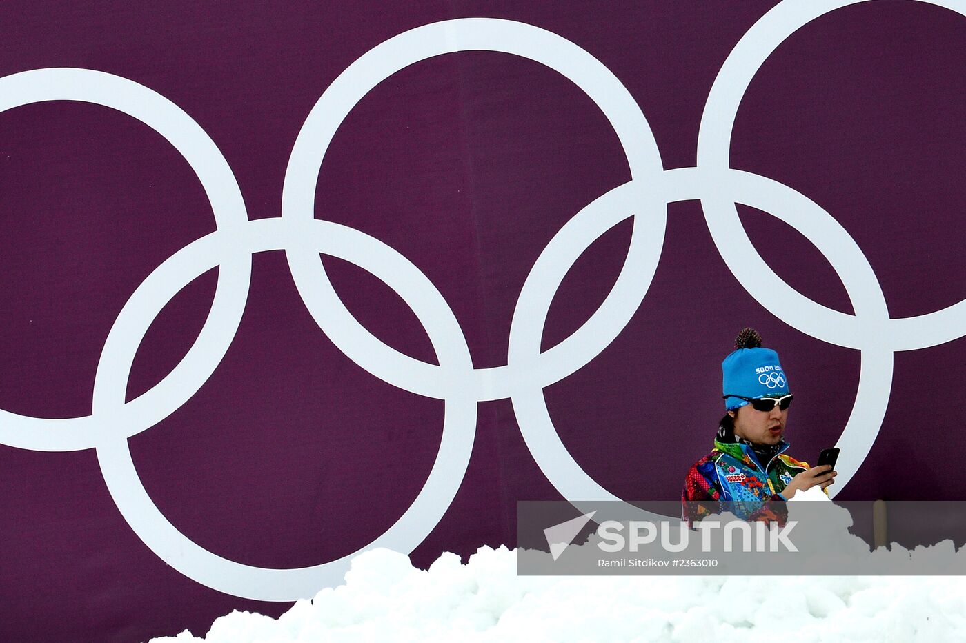 2014 Winter Olympics. Freestyle skiing. Aerials. Training