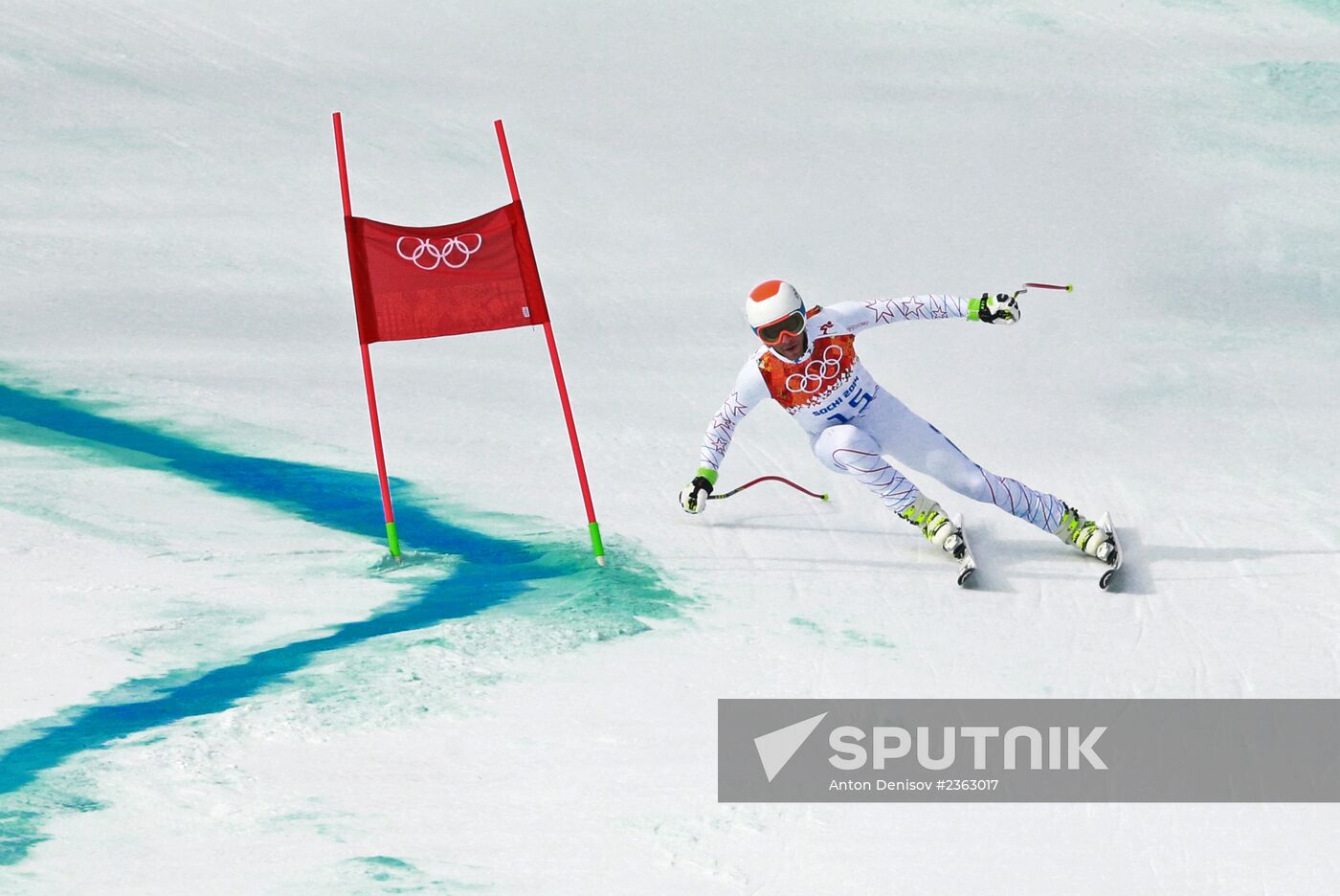 2014 Winter Olympics. Alpine skiing. Men. Downhill
