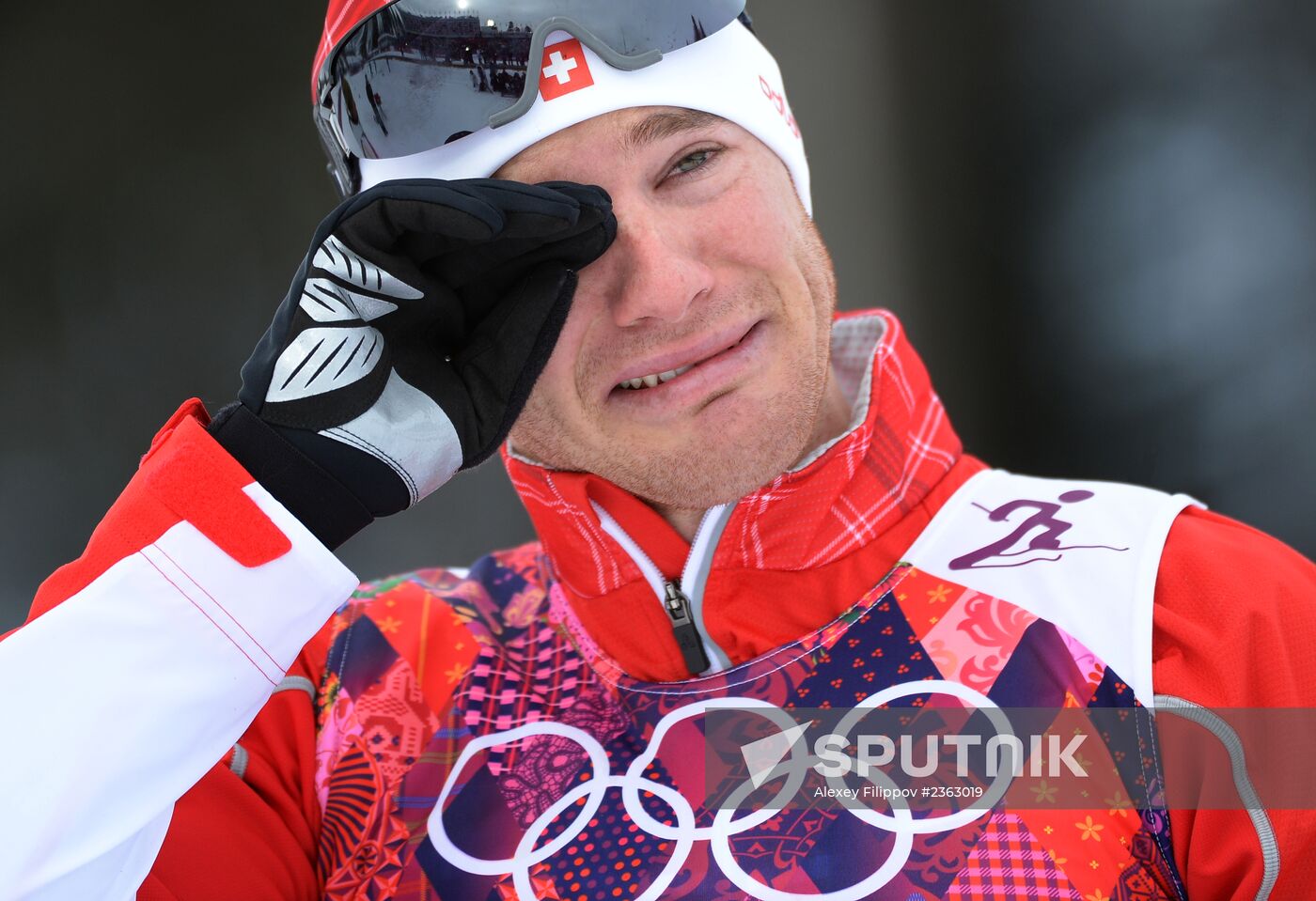 2014 Winter Olympics. Cross-country skiing. Men. Skiathlon