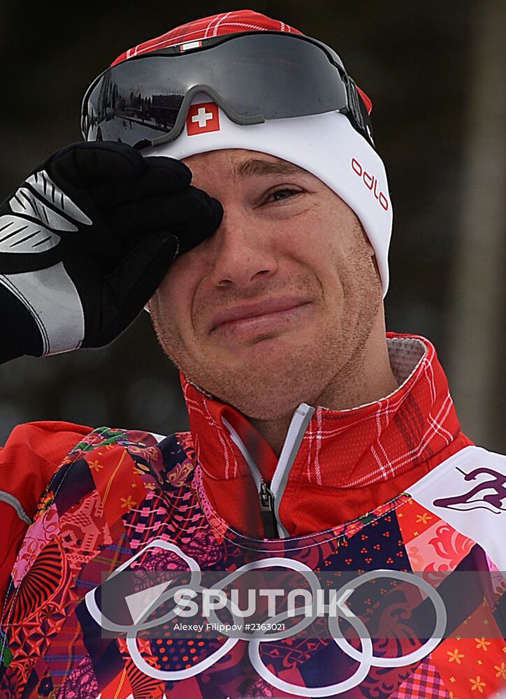 2014 Winter Olympics. Cross-country skiing. Men. Skiathlon