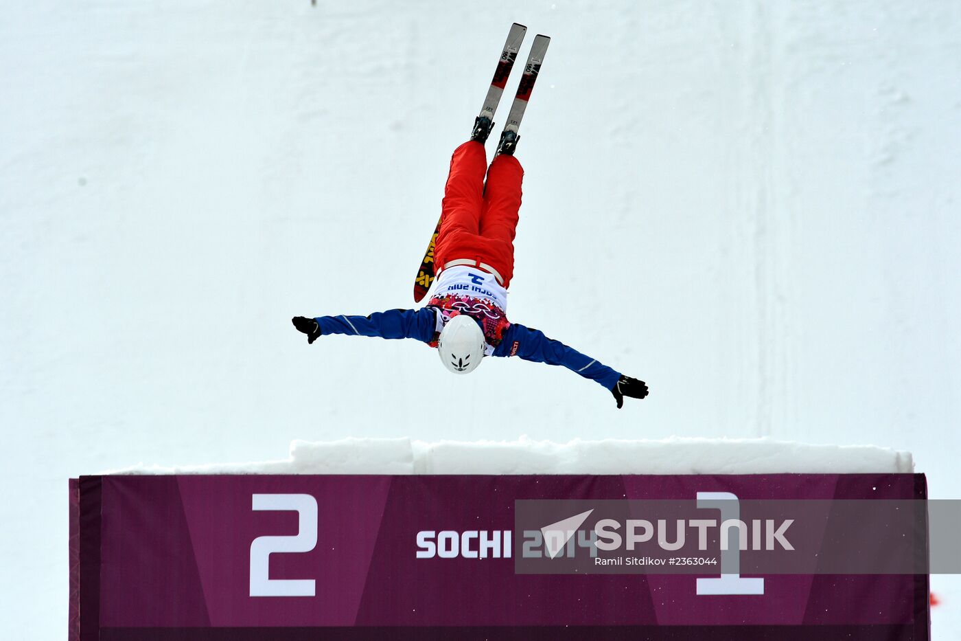 2014 Winter Olympics. Freestyle skiing. Aerials. Training