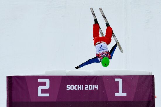 2014 Winter Olympics. Freestyle skiing. Aerials. Training