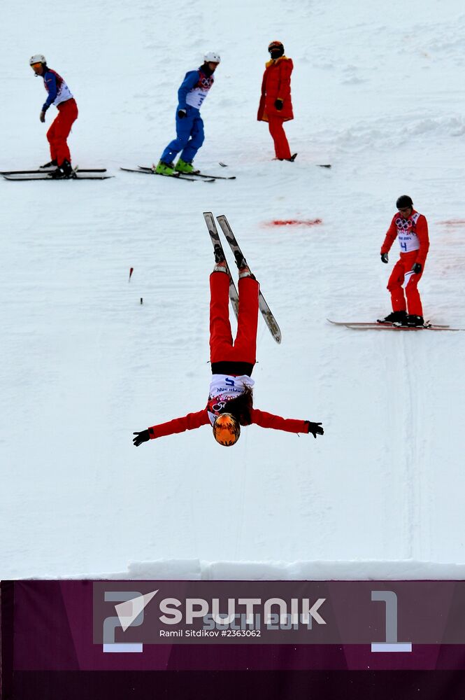 2014 Winter Olympics. Freestyle skiing. Aerials. Training