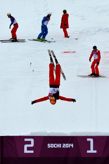 2014 Winter Olympics. Freestyle skiing. Aerials. Training