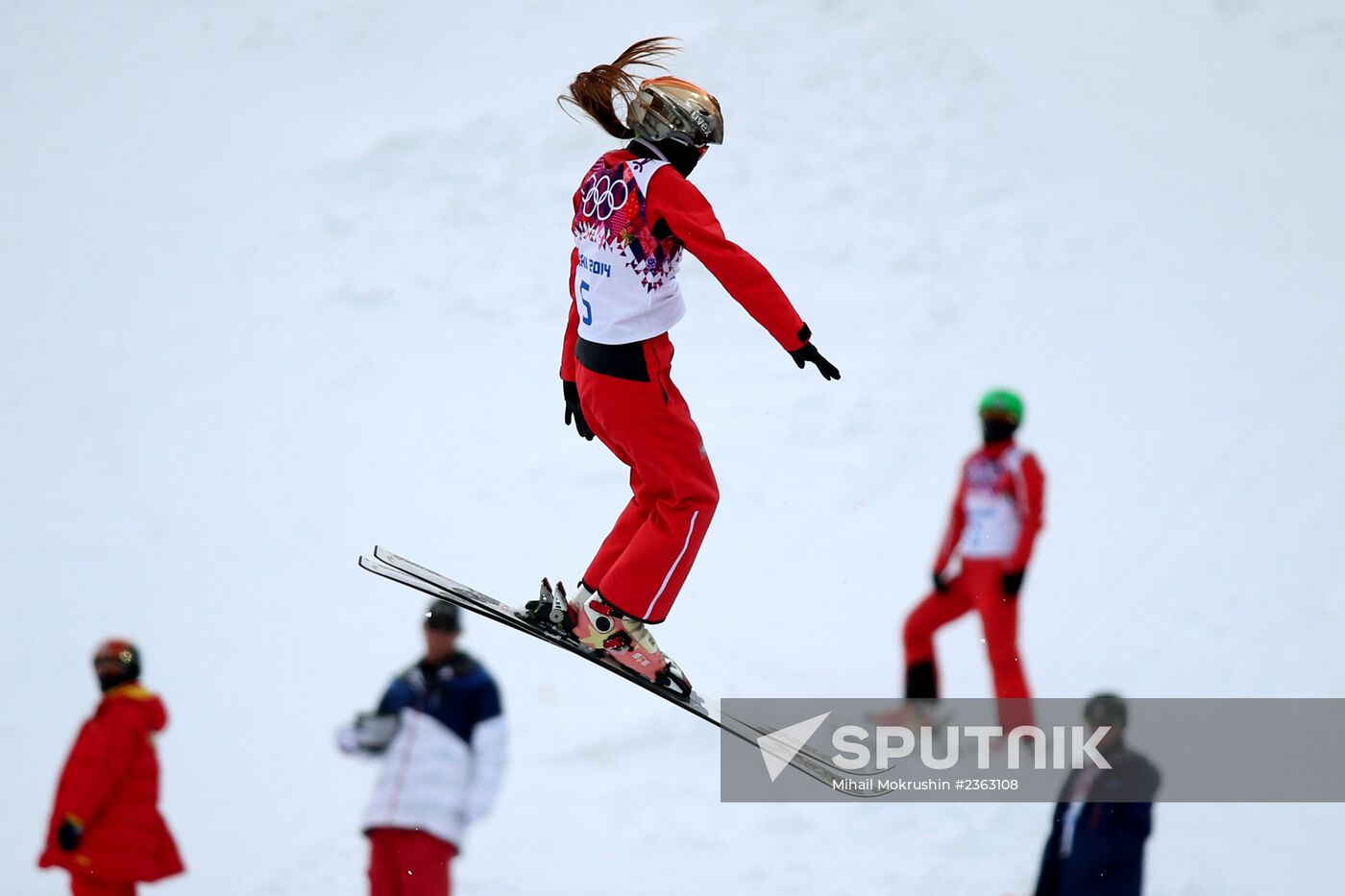2014 Winter Olympics. Freestyle skiing. Aerials. Training